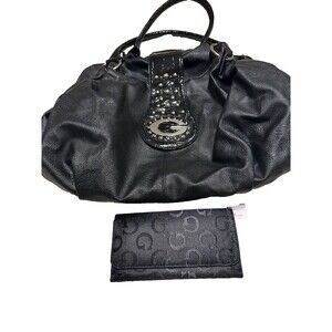 New X:arge Handbag G Design 17x11x5 Black BONUS Wallet NWOT